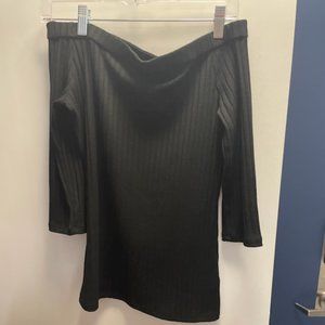 Strapless Form-Fitting Black Top